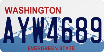 WA license plate AYW4689