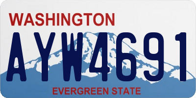 WA license plate AYW4691