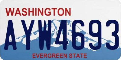 WA license plate AYW4693