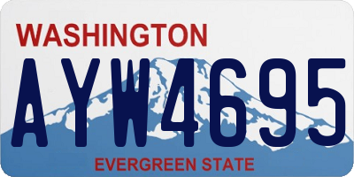 WA license plate AYW4695