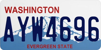 WA license plate AYW4696