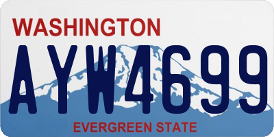 WA license plate AYW4699