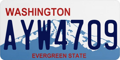 WA license plate AYW4709