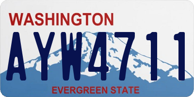 WA license plate AYW4711