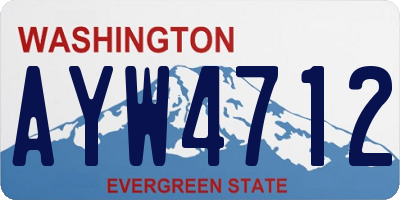 WA license plate AYW4712