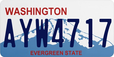 WA license plate AYW4717
