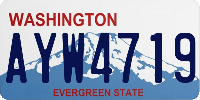 WA license plate AYW4719