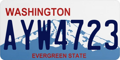 WA license plate AYW4723