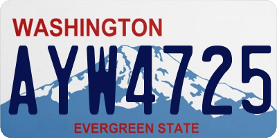 WA license plate AYW4725