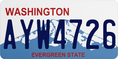 WA license plate AYW4726