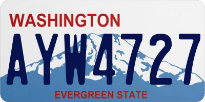 WA license plate AYW4727