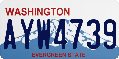WA license plate AYW4739