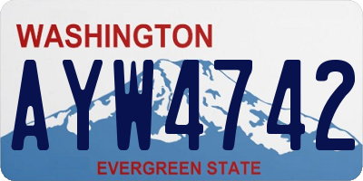 WA license plate AYW4742