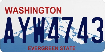 WA license plate AYW4743