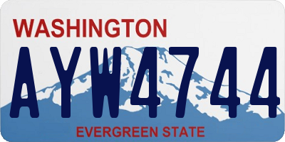 WA license plate AYW4744