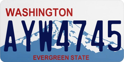 WA license plate AYW4745