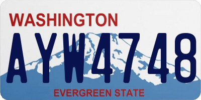 WA license plate AYW4748