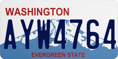 WA license plate AYW4764