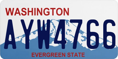 WA license plate AYW4766