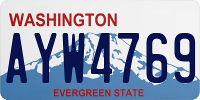 WA license plate AYW4769