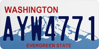 WA license plate AYW4771