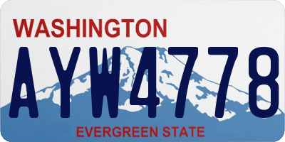 WA license plate AYW4778