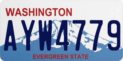 WA license plate AYW4779