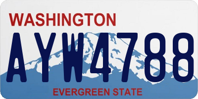 WA license plate AYW4788
