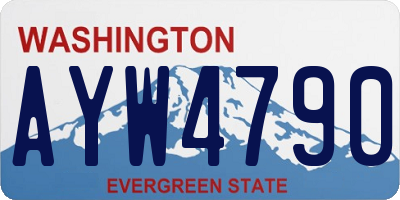 WA license plate AYW4790