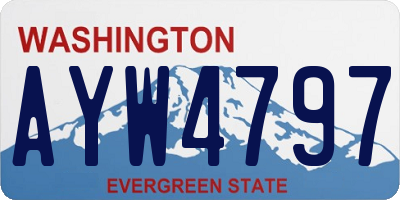 WA license plate AYW4797