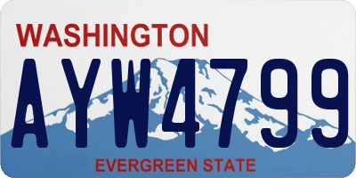 WA license plate AYW4799