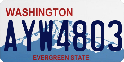WA license plate AYW4803
