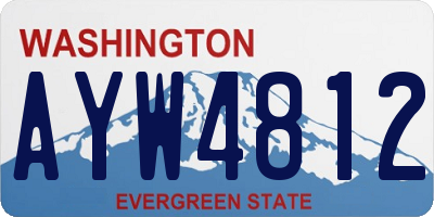 WA license plate AYW4812