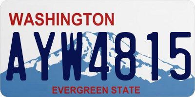 WA license plate AYW4815
