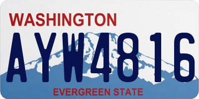 WA license plate AYW4816