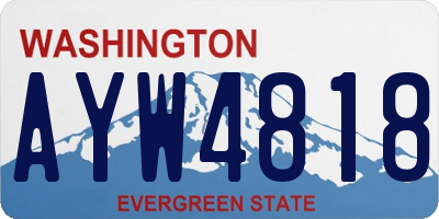 WA license plate AYW4818