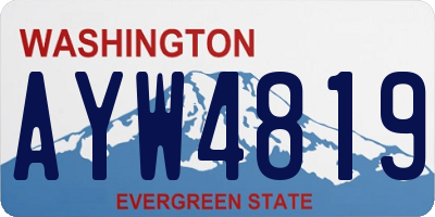 WA license plate AYW4819