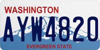 WA license plate AYW4820