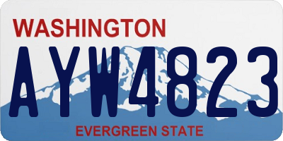 WA license plate AYW4823