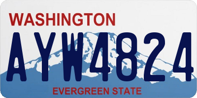 WA license plate AYW4824