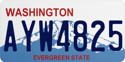 WA license plate AYW4825