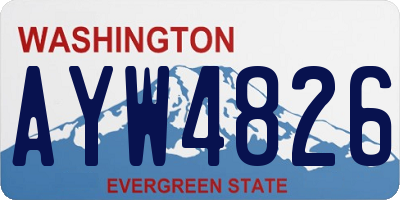 WA license plate AYW4826