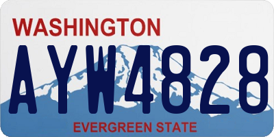 WA license plate AYW4828
