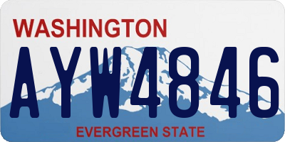 WA license plate AYW4846