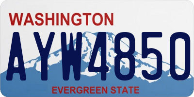 WA license plate AYW4850