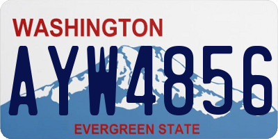 WA license plate AYW4856