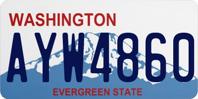 WA license plate AYW4860