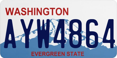 WA license plate AYW4864