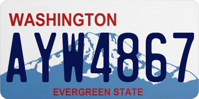 WA license plate AYW4867