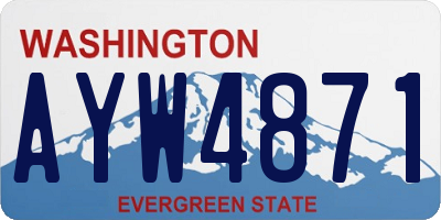 WA license plate AYW4871